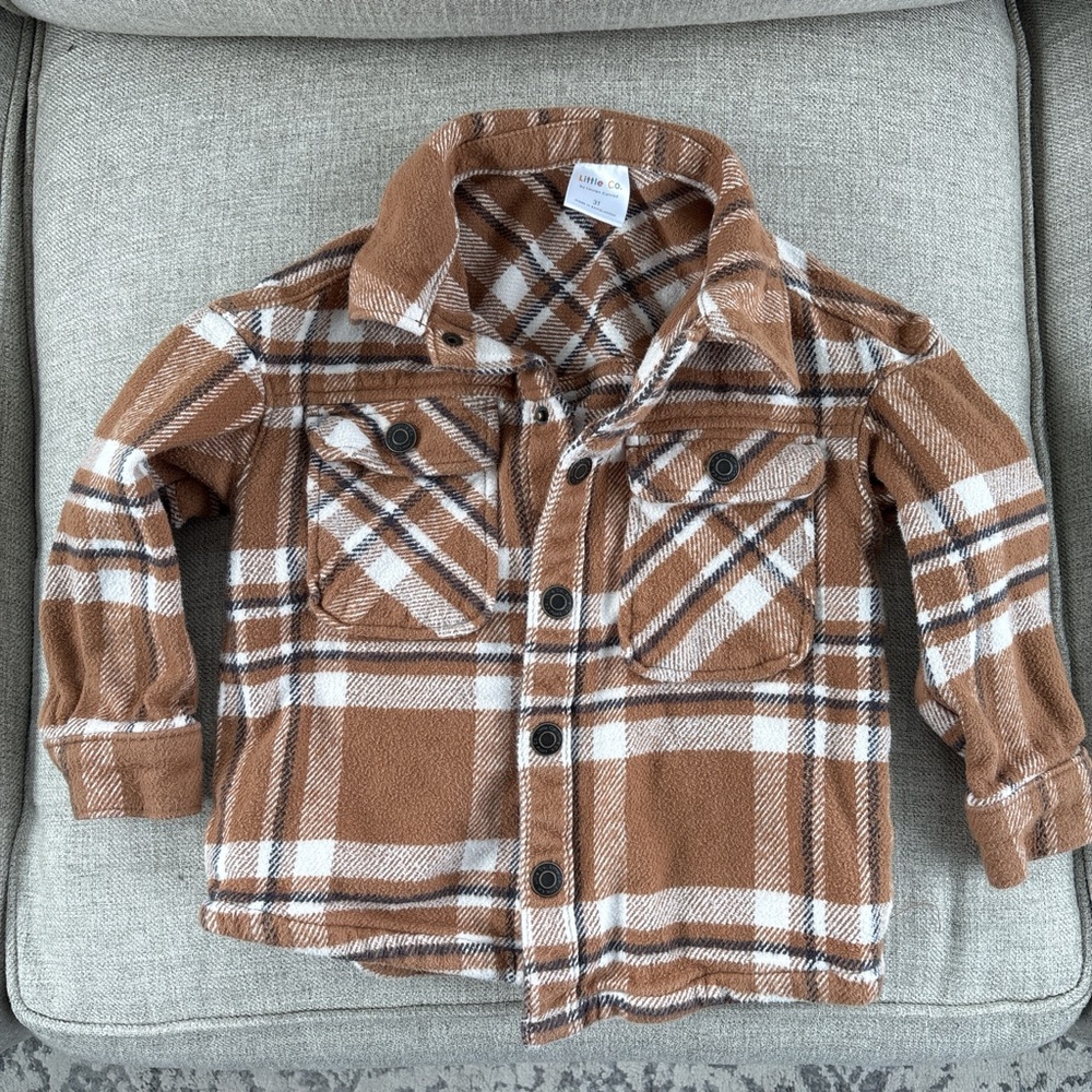 Brown Plaid Kids Jacket